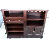 Image 2 : HEAVY HARD WOOD BAR WITH MARBLE TOP