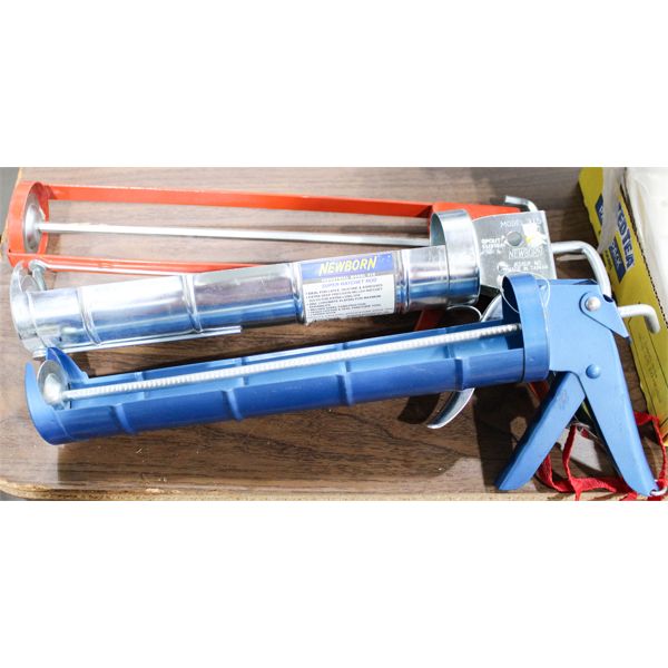 THREE ASSORTED CAULKING GUNS