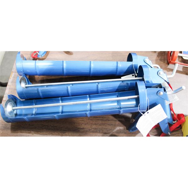 THREE ASSORTED CAULKING GUNS