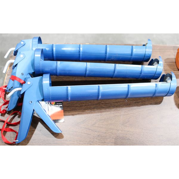 THREE ASSORTED CAULKING GUNS