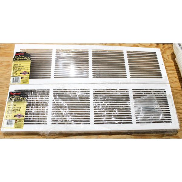 2 IMPERIAL SIGNATURE SERIES WHITE VENT GRILL COVERS
