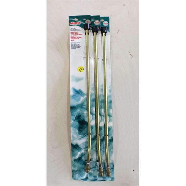 THREE NEW SPRAY DOC GILMOUR BRASS WAND REPLACEMENT