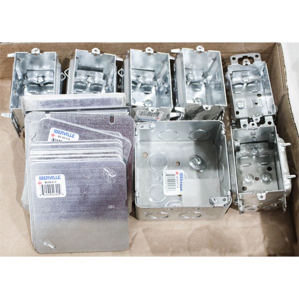 LOT OF ASSORT. ELECTRICAL OUTLET BOXES