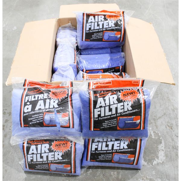 BOX OF ASSORT. NEW HIGH EFFICANCY AIR FILTERS