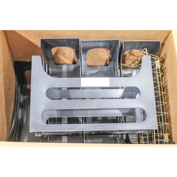 8 BLACK PLASTIC FILE BOXES