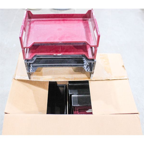 LOT OF ASSORTED DESK TRAYS