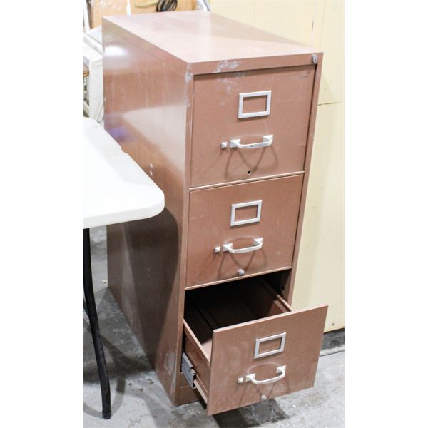 3 DRAWER METAL FILING CABINET