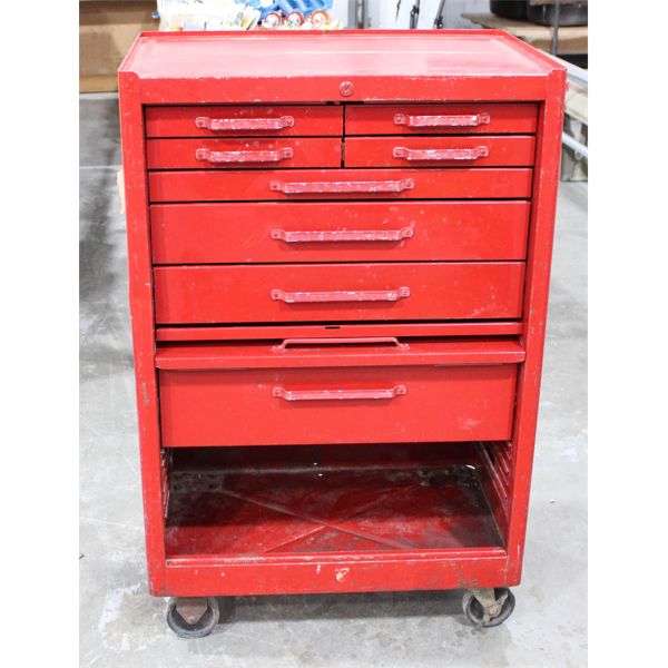 8 DRAWER TOOL BOX W/ CLOSING FACE & STORAGE SLOT