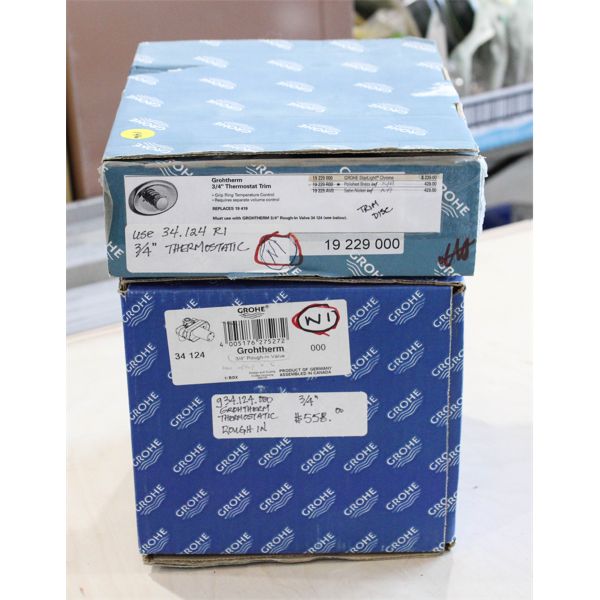 GROHTHERM 3/4" THERMOSTAT TRIM + ROUGH IN VALVE