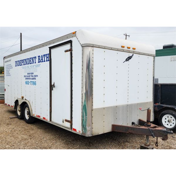 1996 FEATHERLITE TRAILER WITH SHELF & WORK LIGHTS