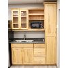 Image 1 : LARGE HICKORY HARD WOOD PANTRY & CUPBOARDS w/ SINK