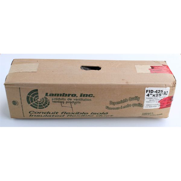 4" X 25' FLEXIBLE INSULATED AIR DUCT