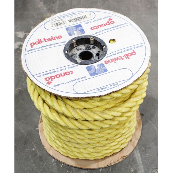 NEAR FULL SPOOL OF POLI-TWINE 3/4" ROPE