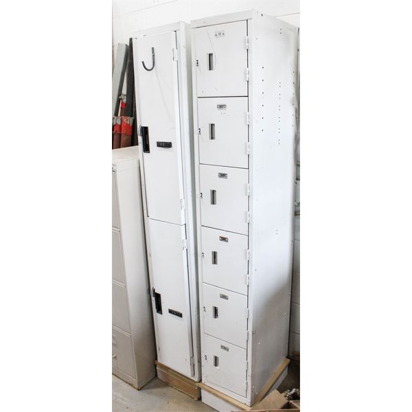 PAIR OF TALL STORAGE LOCKERS