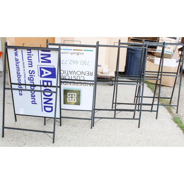 5 METAL FOLDING SIGN FRAMES