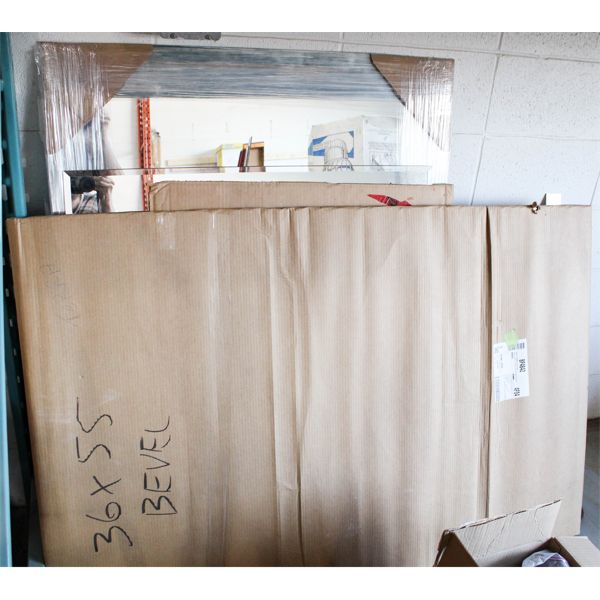 LOT OF 4 ASSORTED MIRRORS VARIOUS SIZES AND STYLES