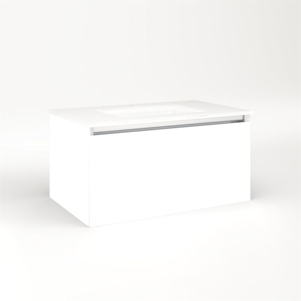 ROBERN CARTESIAN VANITY, WHITE, PLUMBING DRAWER