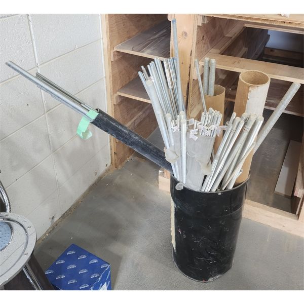 BUCKET OF ASSORT. THREADED ROD