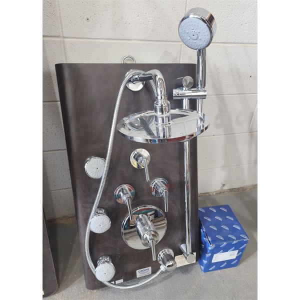 DISPLAY OF GROHE SHOWER SYSTEMS & VALVES