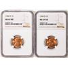 Image 1 : Lot of (2) 1942-D Lincoln Wheat Cent Coins NGC MS67RD