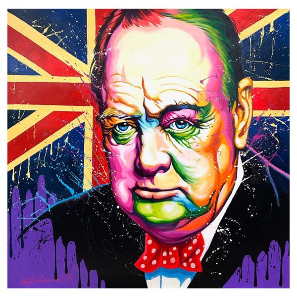 Alexander Ishchenko "Churchill" Original Acrylic on Canvas