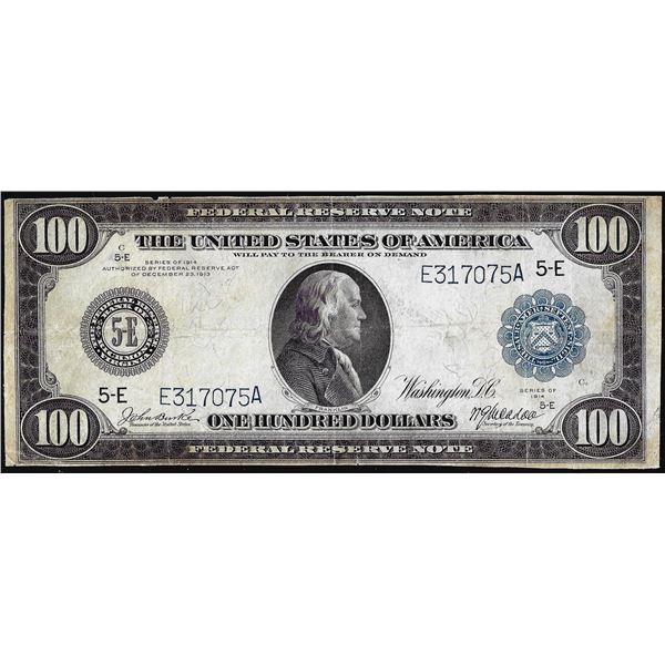 1914 $100 Federal Reserve Note Richmond