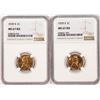 Image 1 : Lot of (2) 1939-S Lincoln Wheat Cent Coins NGC MS67RD