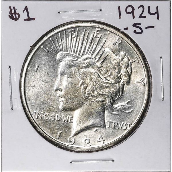 1924-S $1 Peace Silver Dollar Coin