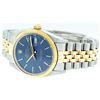 Image 9 : Rolex Men's Two Tone Blue Index Datejust Wristwatch