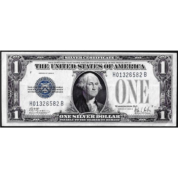 1928B $1 Funnyback Silver Certificate Note