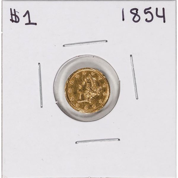 1854 Type 1 $1 Liberty Head Gold Dollar Coin