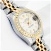 Image 4 : Rolex Ladies Two Tone Silver Index Diamond Datejust Wristwatch