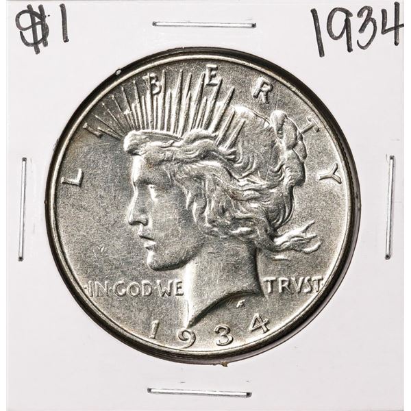 1934 $1 Peace Silver Dollar Coin