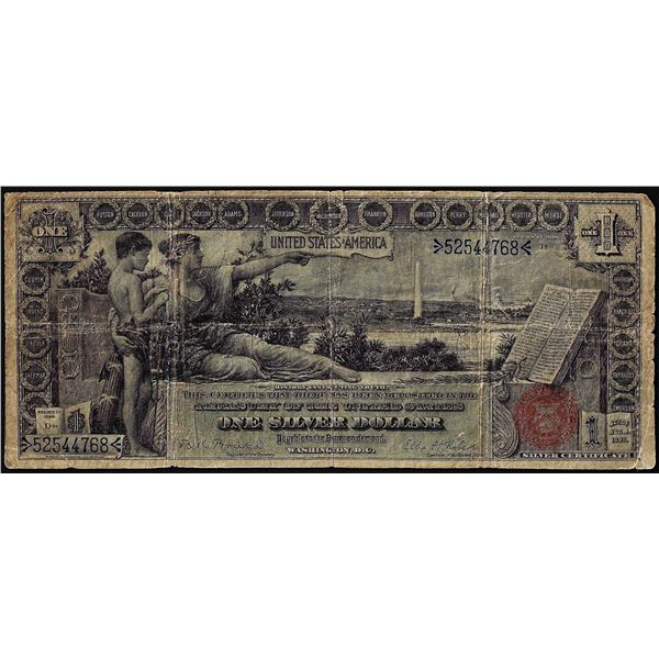 1896 $1 Educational Silver Certificate Note