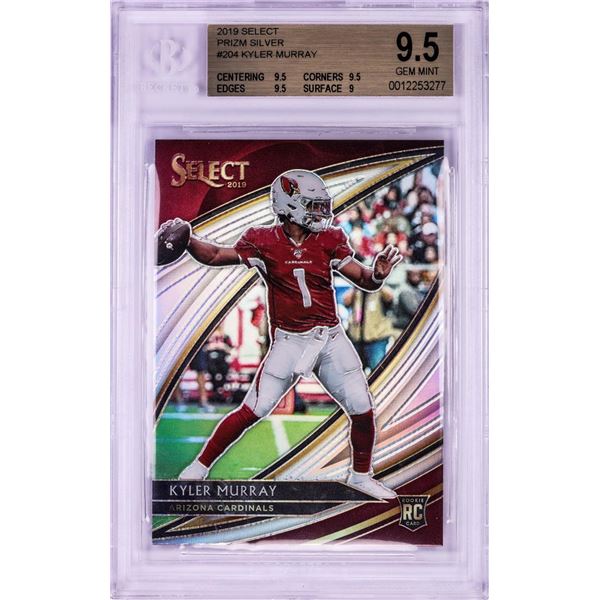 2019 Panini Select Field Level Silver Kyler Murray NFL Card #204 BGS Gem Mint 9.5