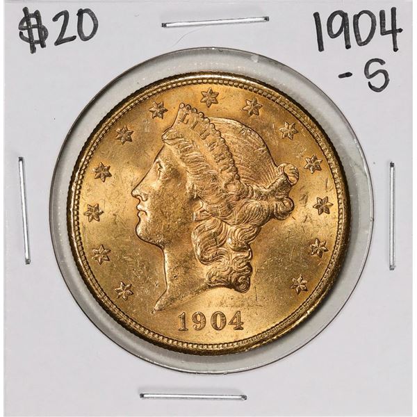 1904-S $20 Liberty Head Double Eagle Gold Coin