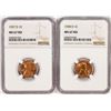 Image 1 : Lot of 1937-D & 1938-D Lincoln Wheat Cent Coins NGC MS67RD