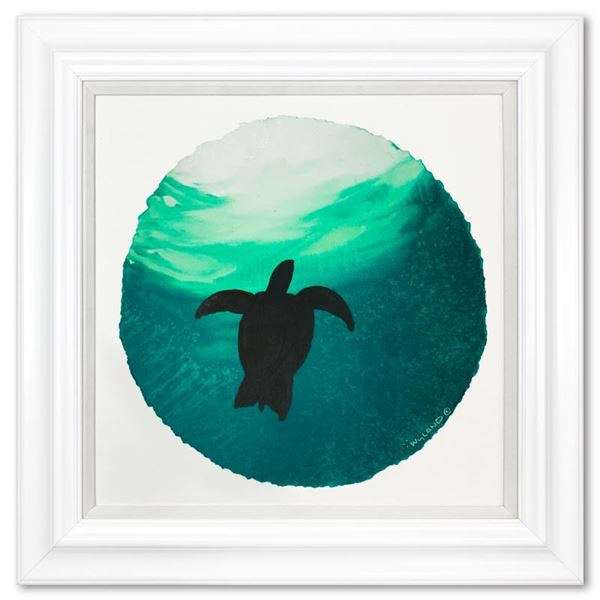 Wyland "Sea Turtle Green" Original Watercolor on Paper