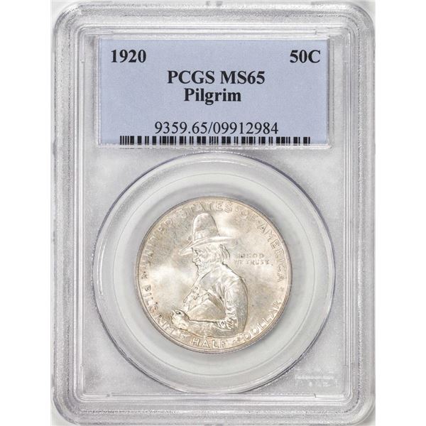 1920 Pilgrim Tercentenary Commemorative Half Dollar Silver Coin PCGS MS65