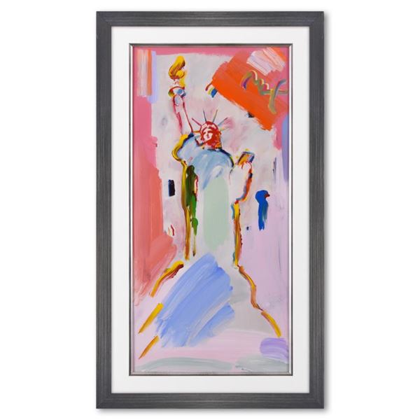 Peter Max  Statue of Liberty  Original Mixed Media on Paper