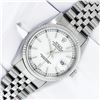 Image 2 : Rolex Mens Stainless Steel White Index Datejust Wristwatch