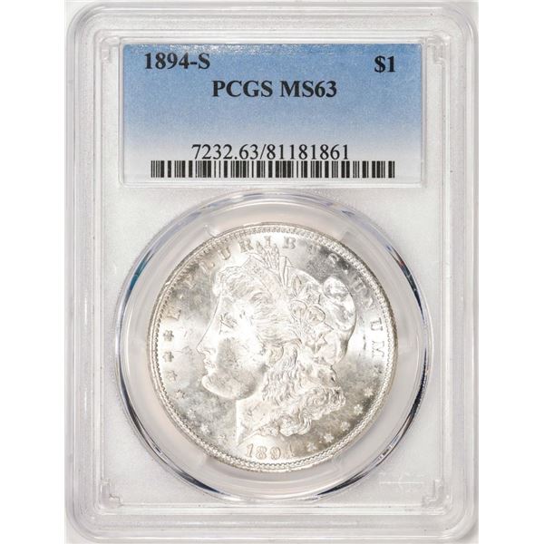 1894-S $1 Morgan Silver Dollar Coin PCGS MS63