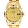 Image 1 : Rolex Men's 18K Yellow Gold Champagne Ruby and Diamond Day Date President Wristwatch