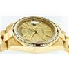 Image 9 : Rolex Men's 18K Yellow Gold Champagne Ruby and Diamond Day Date President Wristwatch