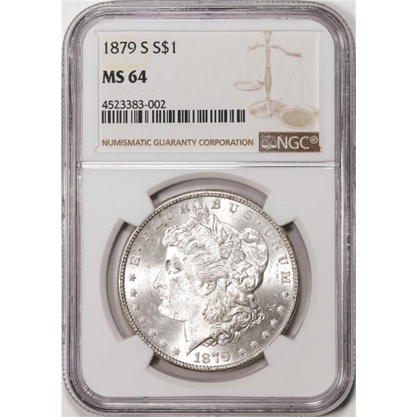 1879-S $1 Morgan Silver Dollar Coin NGC MS64