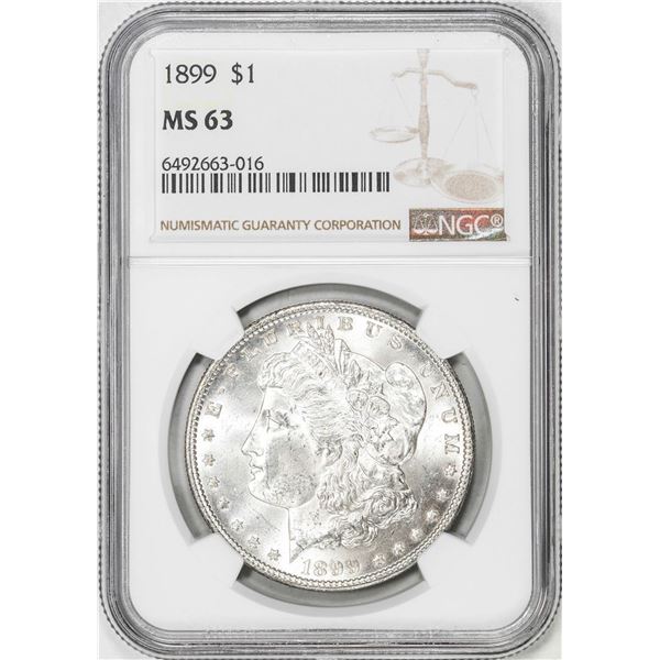 1899 $1 Morgan Silver Dollar Coin NGC MS63