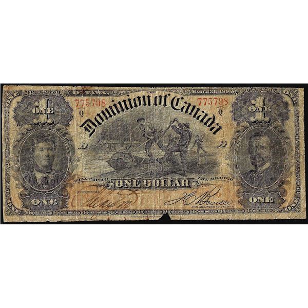 1898 $1 Dominion of Canada Note