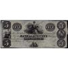 Image 1 : 1800's $5 Bank of Augusta, Georgia Obsolete Note