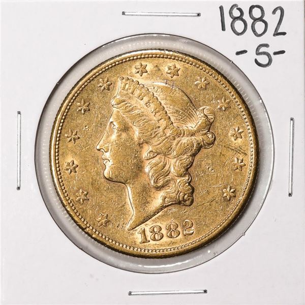 1882-S $20 Liberty Head Double Eagle Gold Coin