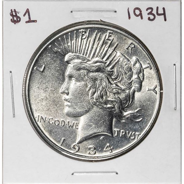 1934 $1 Peace Silver Dollar Coin